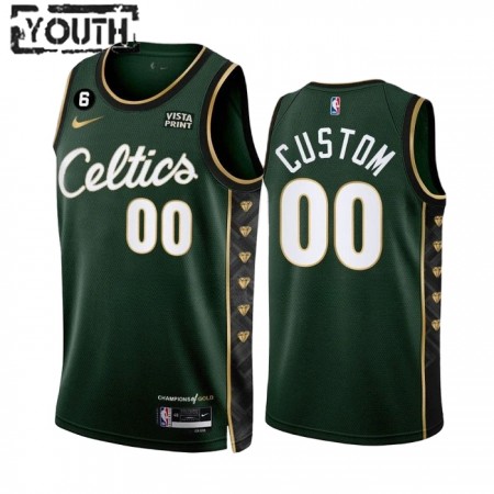 Camiseta Niños NBA Boston Celtics Personalizadas 2022-23 Nike City Edition Verde Swingman